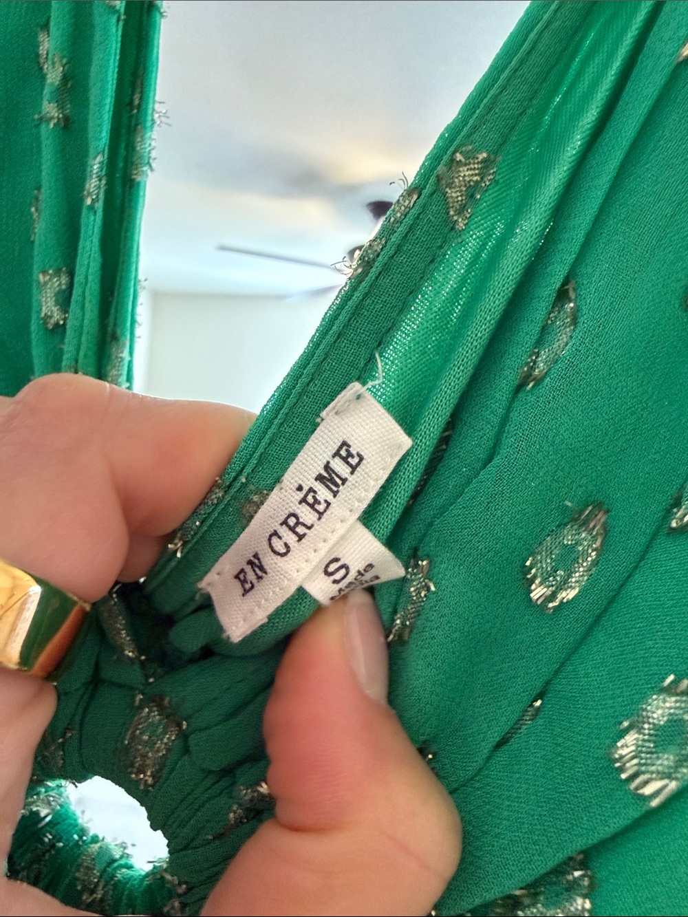 Vici Emerald Green Backless Maxi Dress with Ring Cutout - Picture 3 of 3